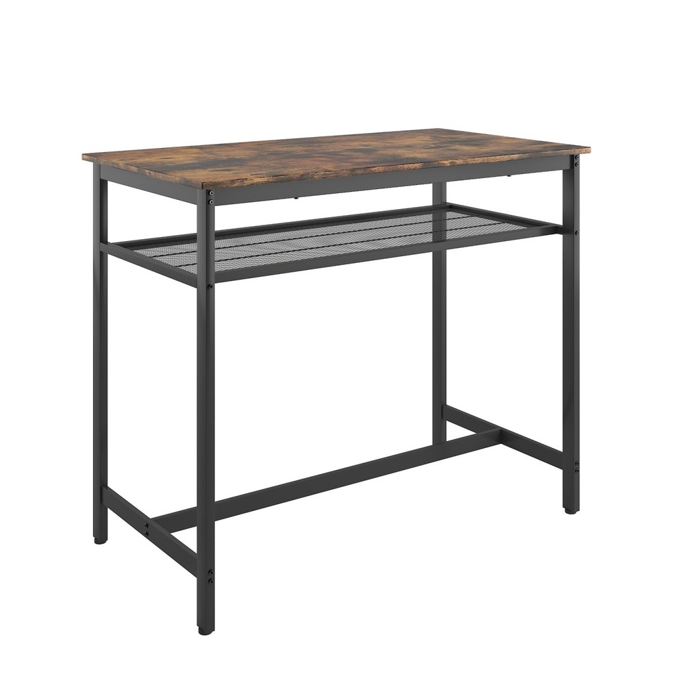5 Piece Bar Table Set Kitchen Counter Height Table Dining Table w/ 4 Bar Stools
