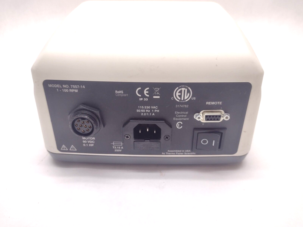 Cole-Parmer 07557-14 MasterFlex L/S Variable Speed Drive Pump Controller, 100rpm