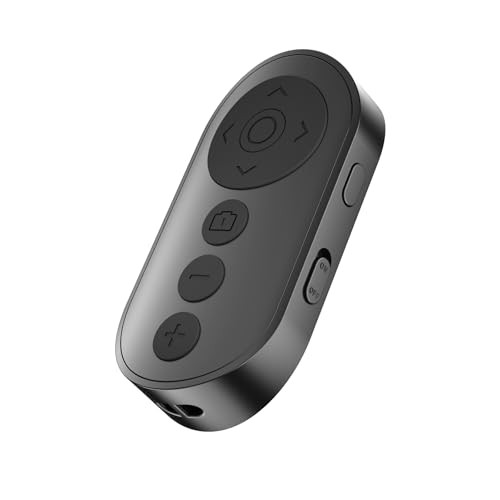 Wireless Camera Remote Control with Zoom for iPhone & Android, Dark Black