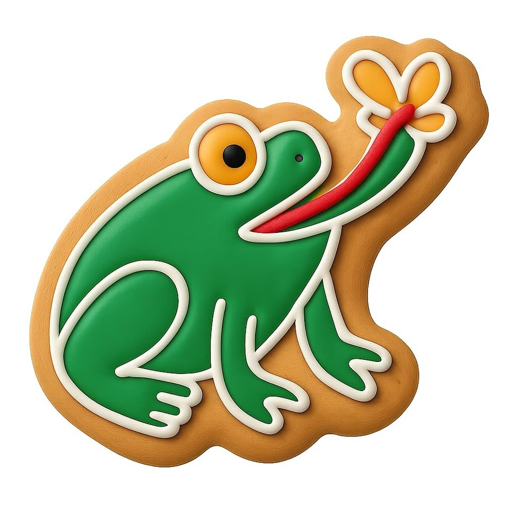Toad with Fly Cookie Cutter & Stamp - 4x3 Fun Kitchen Baking
