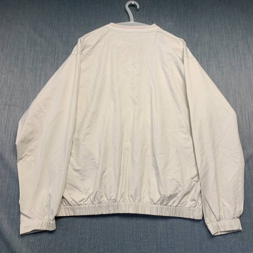 Nike Golf Men's Windbreaker Size L Beige Pullover Lightweight Shield V-Neck