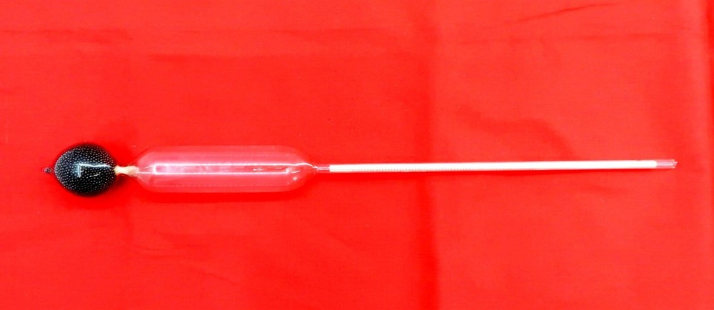 Vintage DENSIMETRF Specific Gravity Scale 1900 - 2000 Hydrometer 12.5" Long