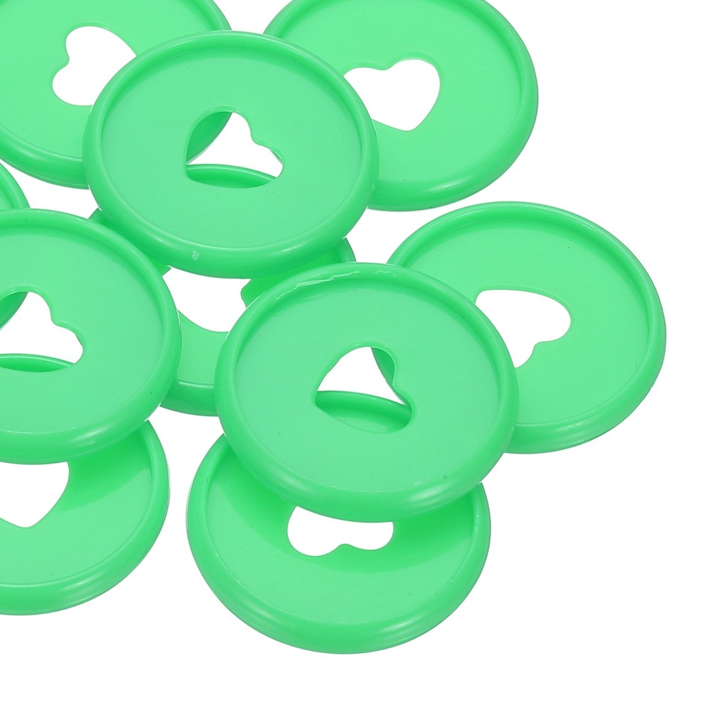 28mm Plastic Book Binding Discs, 22 Pack Expansion Discs Heart, Green