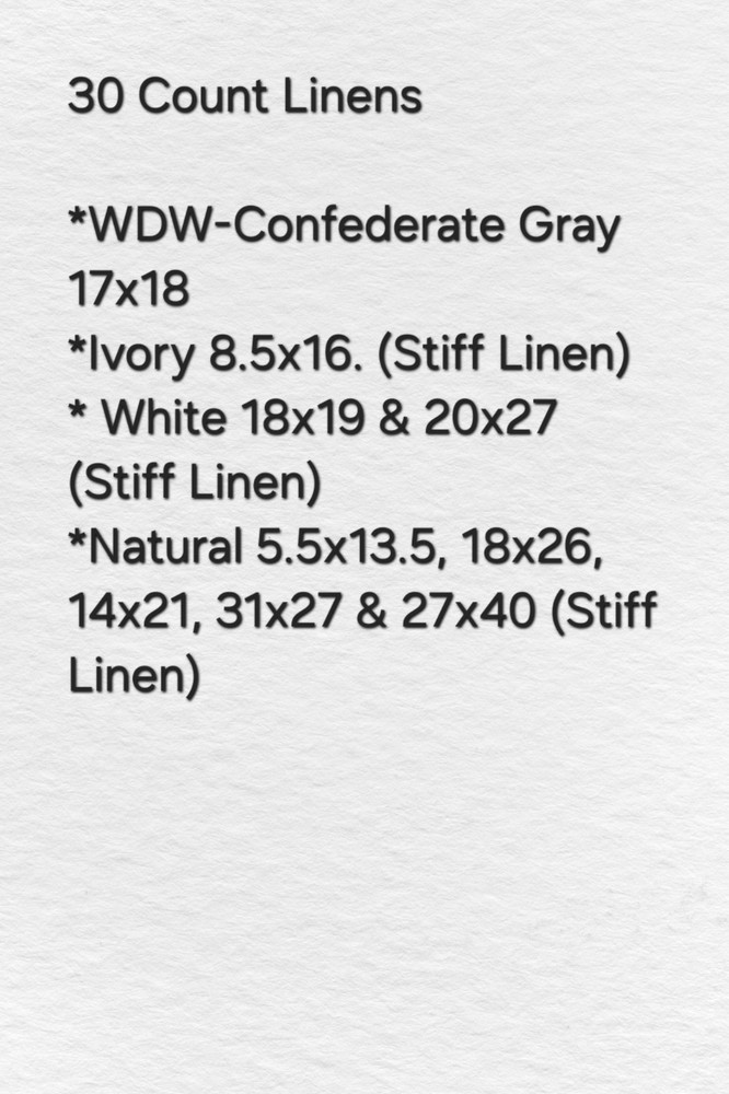 30 count Linens, Natural, White & Ivory Lot