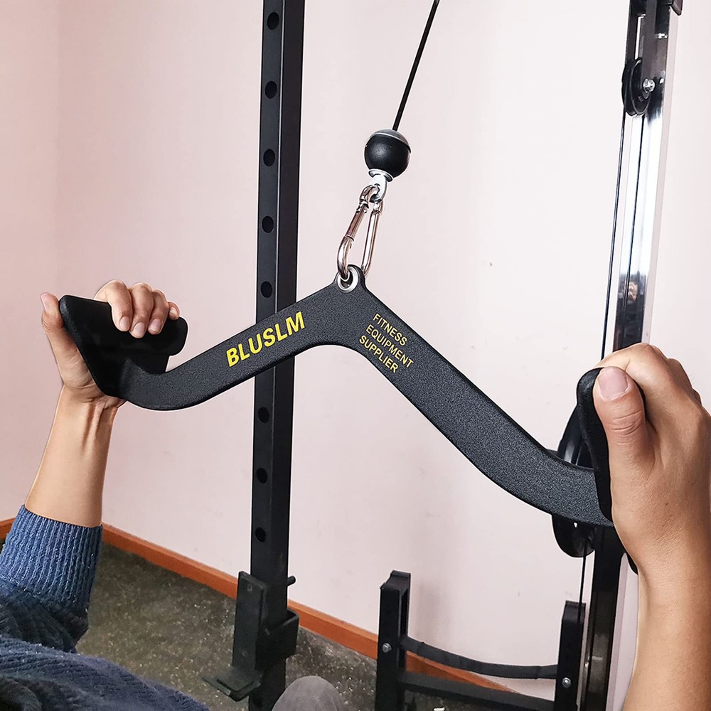 LAT Pull Down Bar for Cable Machine, LAT Pulldown Attachments T-bar V-bar Cab...