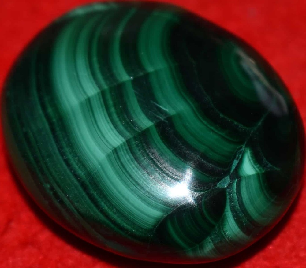 Malachite Soap-Shaped Palm Stone #15