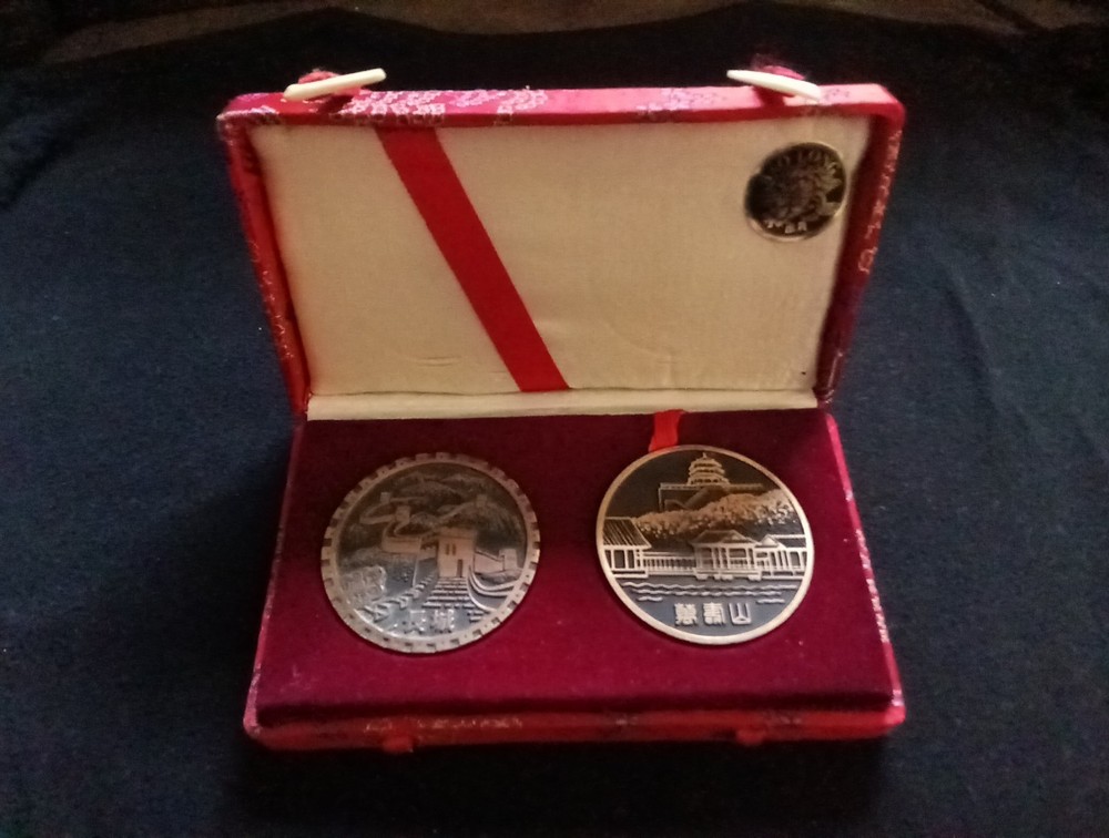 Two China Bronze Medallions