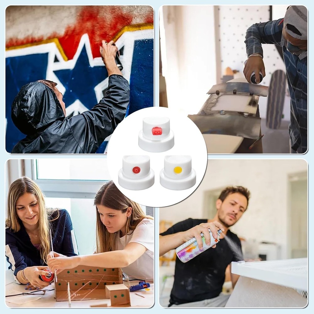 Ergonomic Spray Nozzle and Cap Kit - 10 Assorted Tips for Flawless Coverage