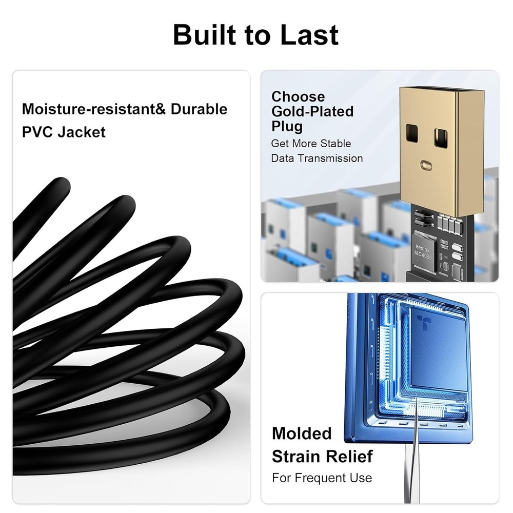 Extension Cord USB A to A Extender Cable 6FT,USB3.0 Cables...