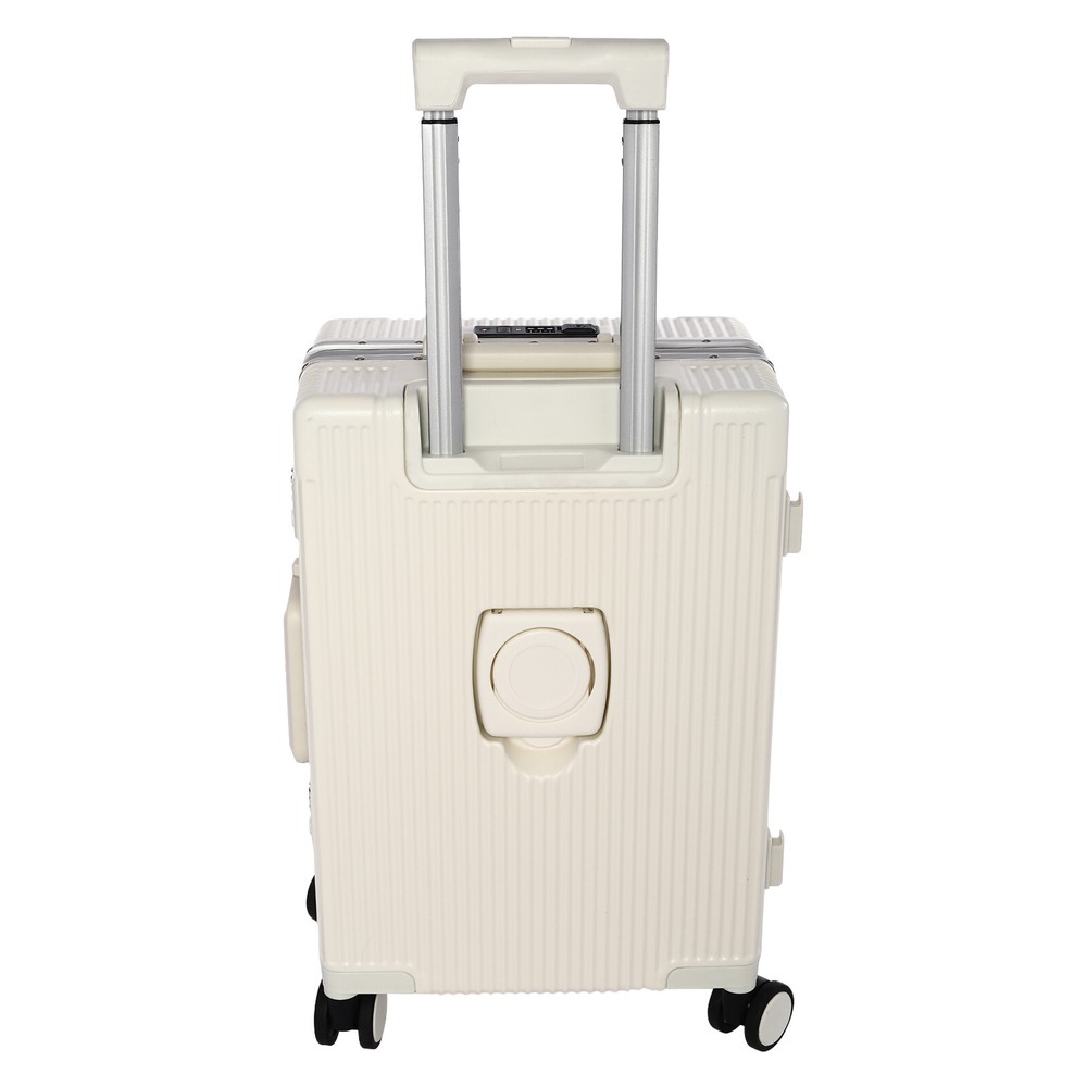 20" Front Opening Suitcase Boarding Cabin Suitcase Trolley Board Case Hard Shell