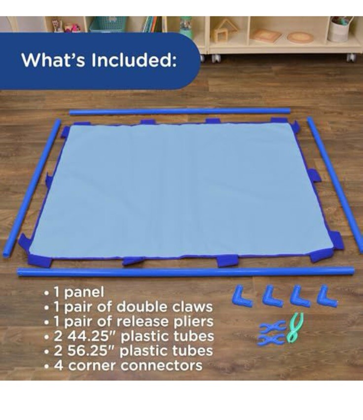 Big Screen Playpanel, Kids Room Divider, Classroom Privacy Screen, Sky Blue