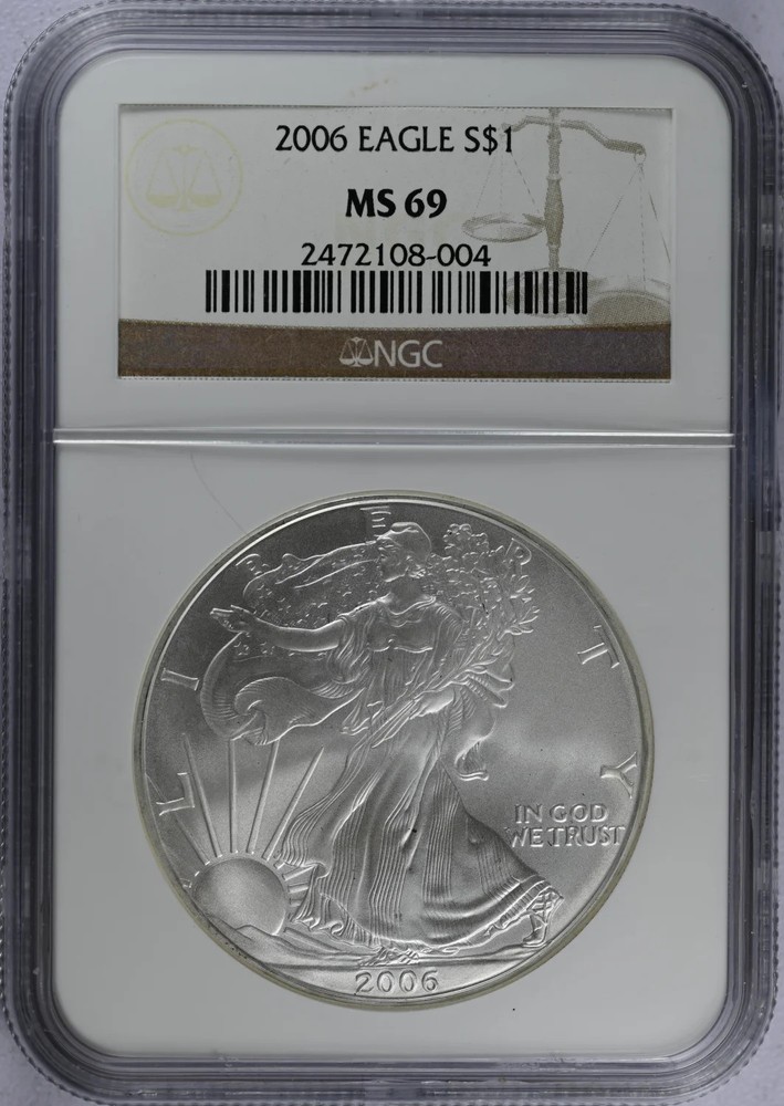 2006 Bullion Silver Eagles NGC MS-69
