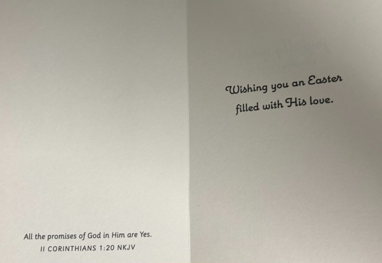 Happy Easter Greeting Card & Envelope ~ Easter... ~ Religious