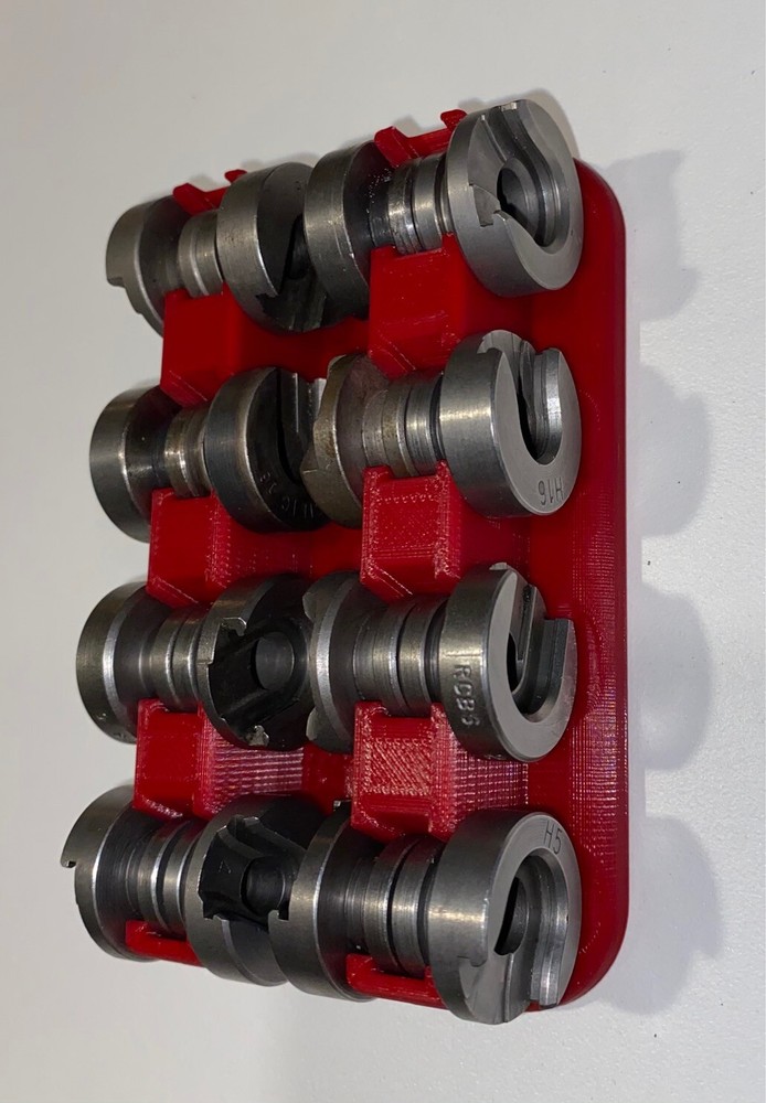 Shell Holder Rack Holds 16 Wall mount Reloading Rock Chucker Challenger Boss