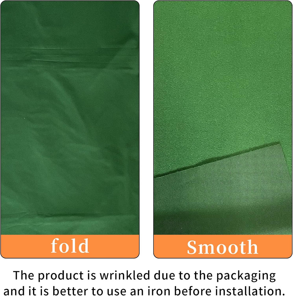8" Pool Table Felt W/ 6 Cloth Strips, Pre Cut Billiard Table Cloth Felt