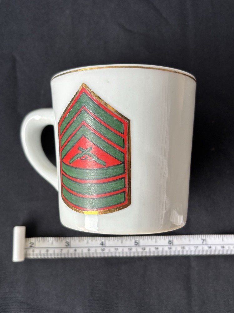 Vintage USMC Rare Named Master Sergeant Coffee Cup