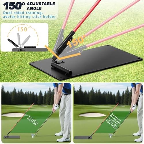 Pro Golf Alignment Sticks Holder – Adjustable Swing Plane Trainer with Easy