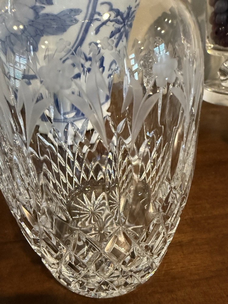 Rogaska Queen Whiskey & Brandy Decanters Pair In Fabulous Condition Look