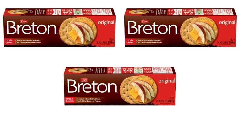 Dare Breton Original Crackers, 200g (3 Pack)