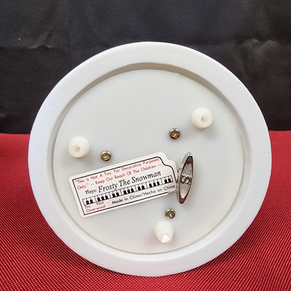 Musical Porcelain White Snowman