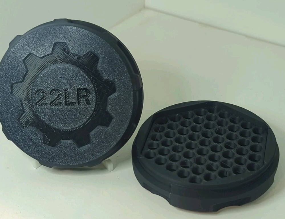 .22 LR Ammo Box 61 Round Case – Black Plastic Storage Holder – Ammo Container