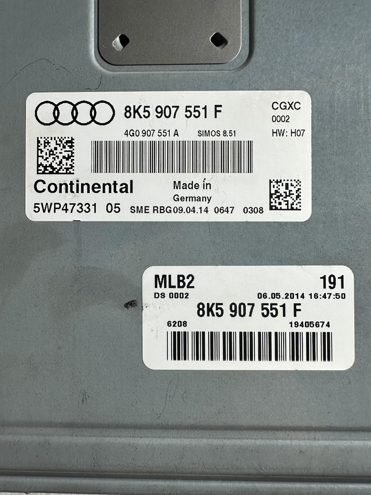 AUDI AUDI S4 Engine Brain Box Electronic Control Module; (3.0L), engine ID CTU