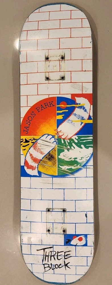 THREE BLOCK 8.0 Jason Park Skateboard Deck used
