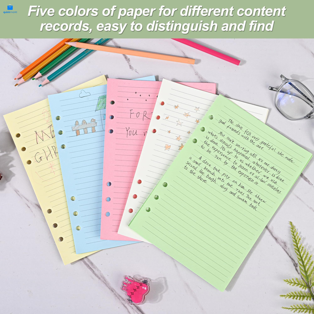 A5 Horizontal Line Loose-leaf Paper, College Scratch A5, Lined-50 Sheets