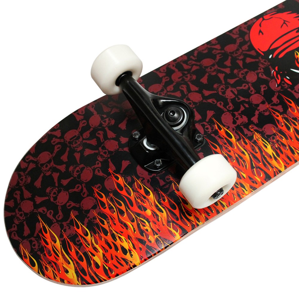 Krown KPC Skateboard Complete Red Flame 7.75"
