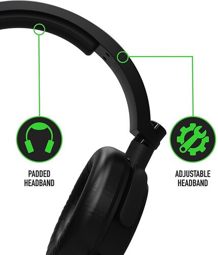 PC Accessory: Wired Headset - 4Gamers C6-100 - Black & Green: Compatible with PC