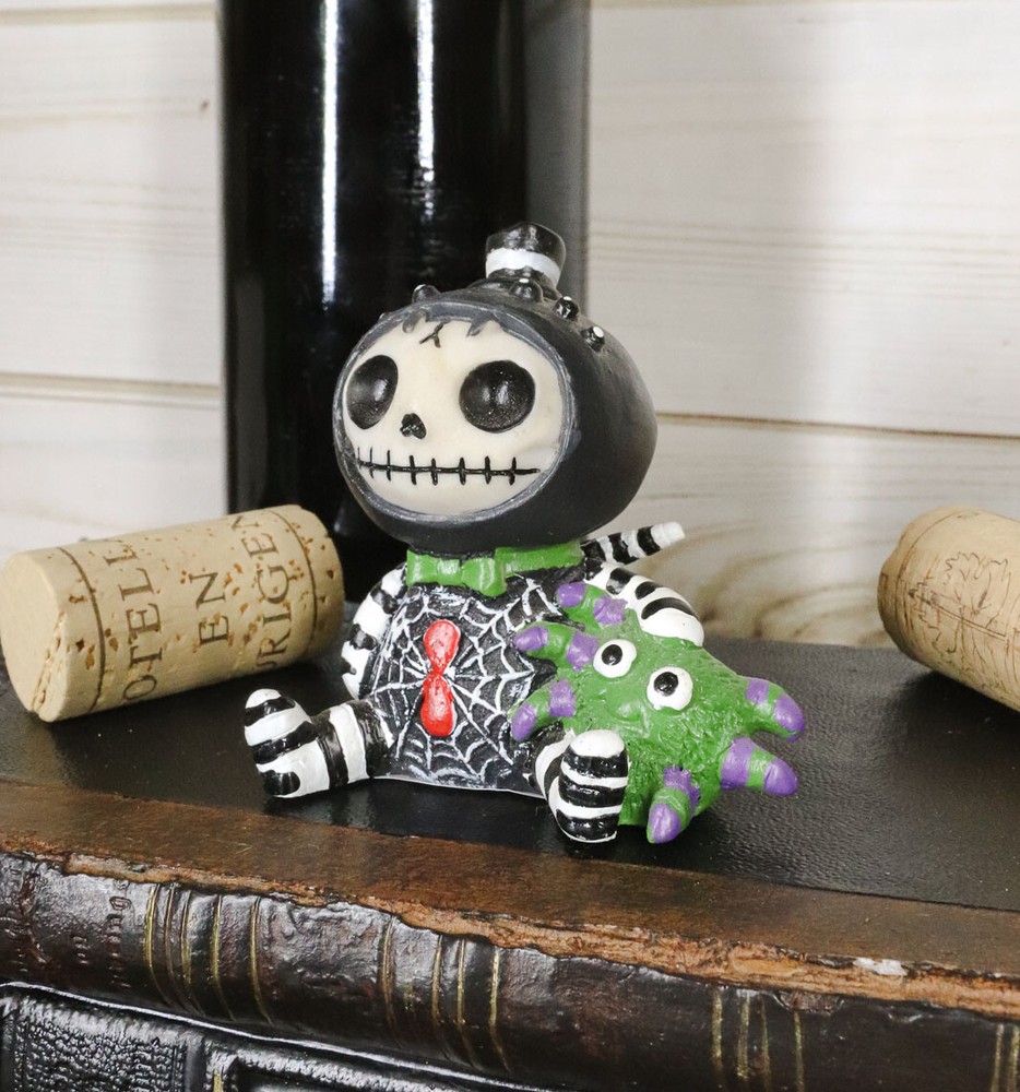 Ebros Furrybones Black Itsy Bitsy Webster Spider Skeleton Small Figurine