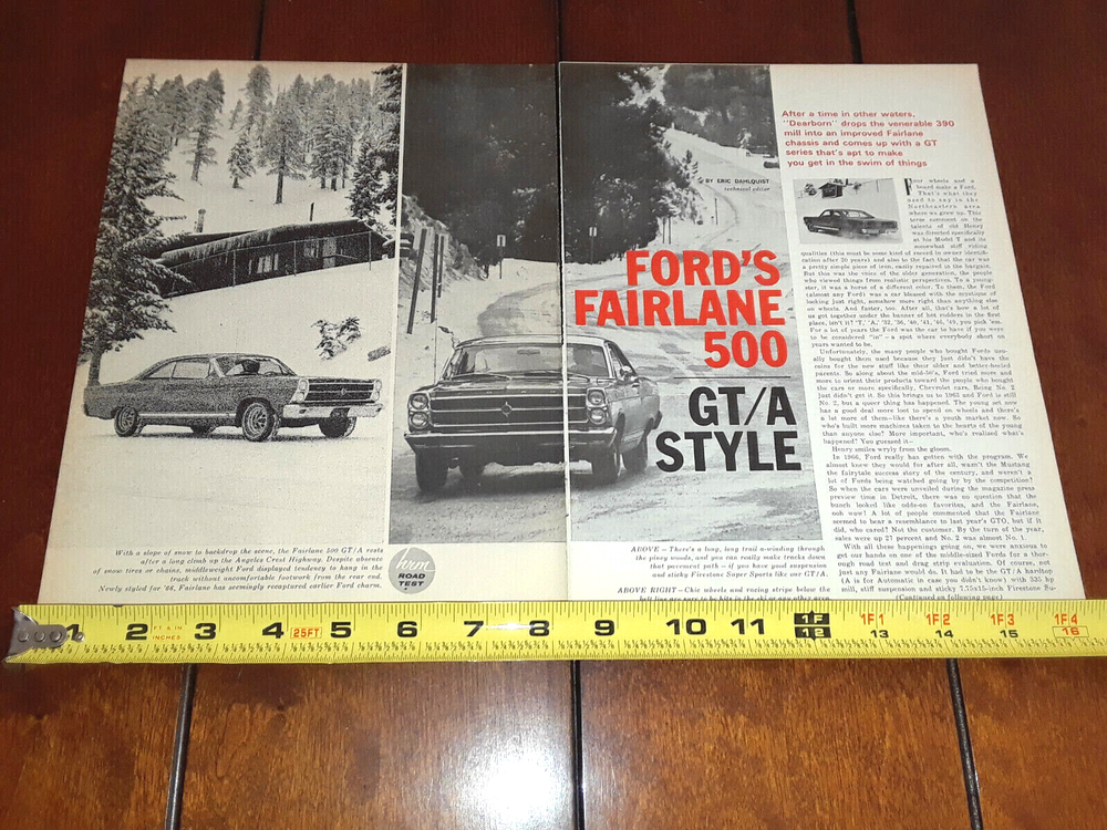 1966 FORD FAIRLANE GT/A ORIGINAL ARTICLE