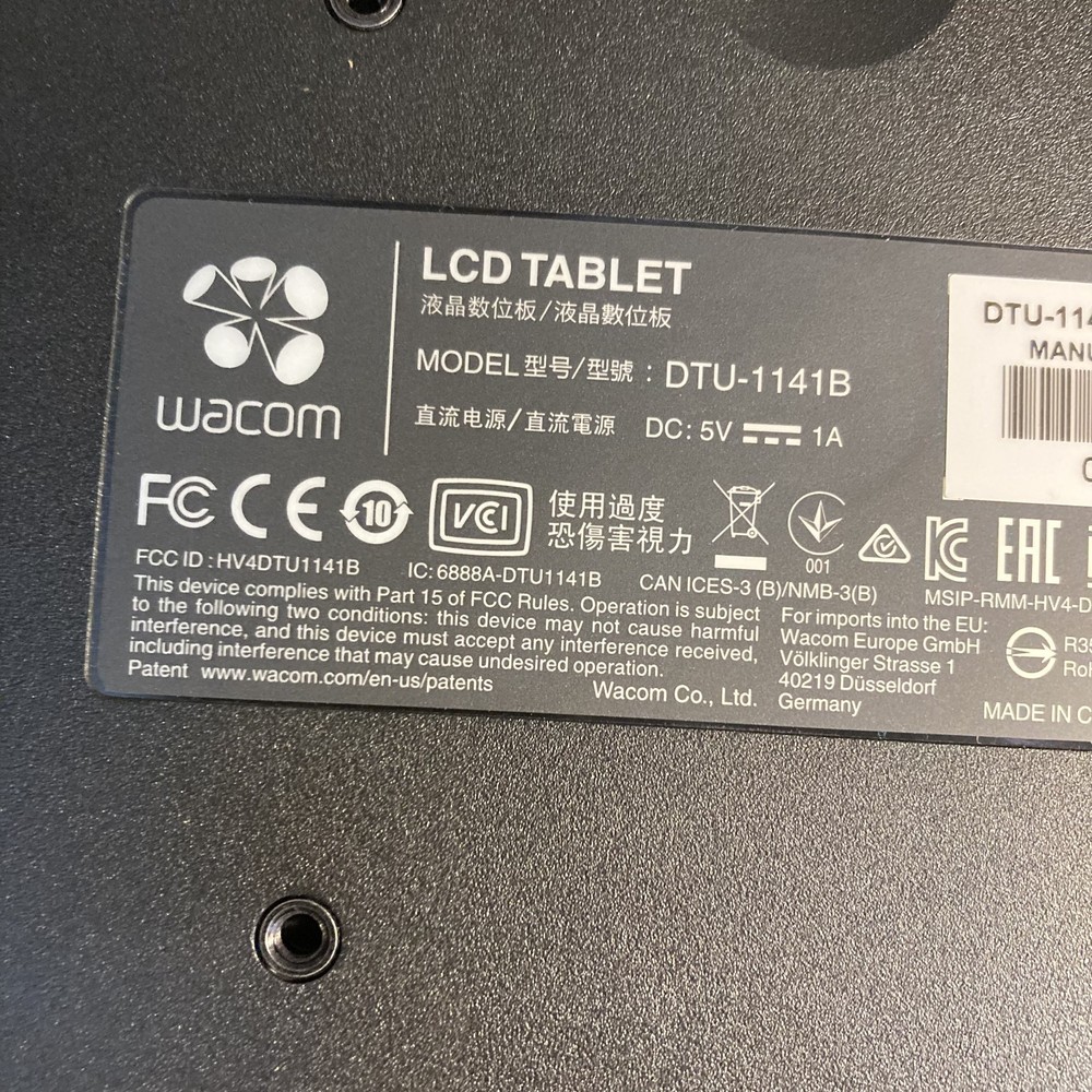 Wacom DTU-1141B 10.1" Interactive Pen Display No Stylus