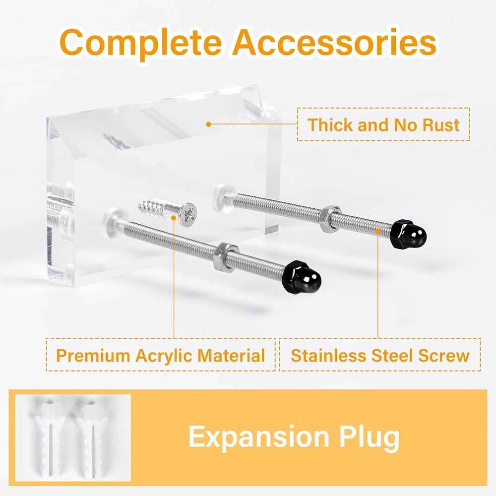 Alpinista Skateboard Wall Mount Horizontal Deck Display 1 Pack Transparent
