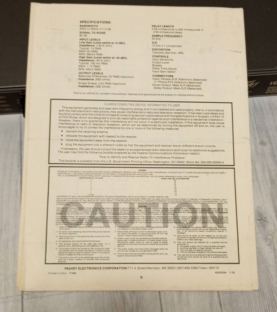 Peavey IDL 655 Digital Alignment System ~Tested & Working~