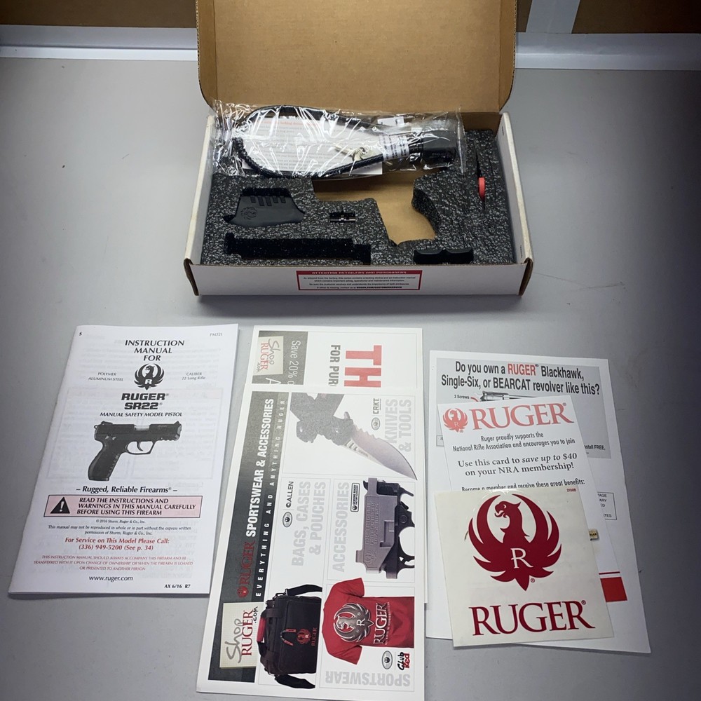 Ruger Gun Lock, Instruction Manual & Box With Misc Pieces