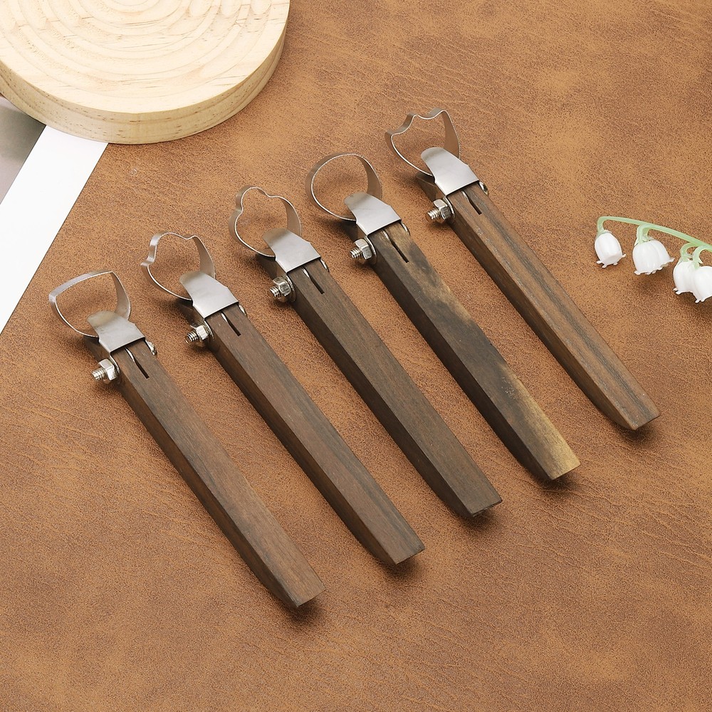 2Pcs Pottery Handle Making Tool, Clay Extruder Tools (Semi-circular&Flame Shape)