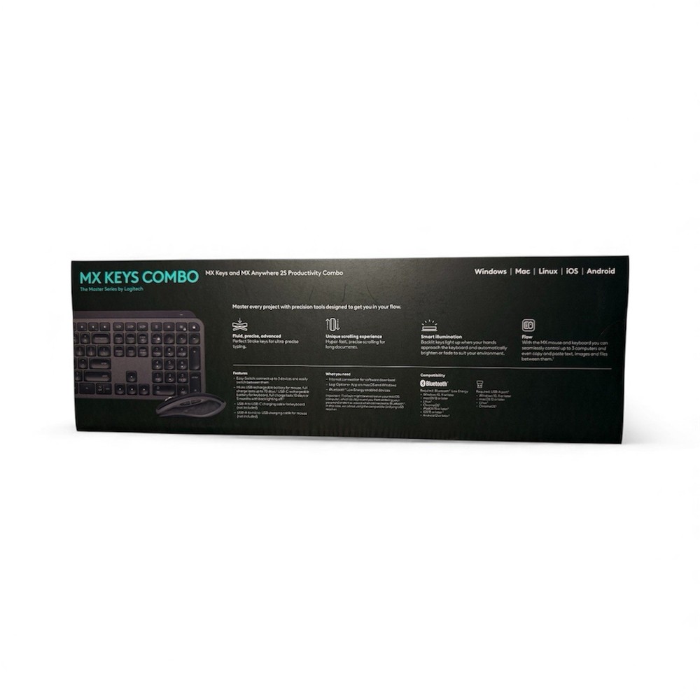MX Keys Keyboard & Mouse Wireless Bluetooth - Master Series 2S by LOGITECH