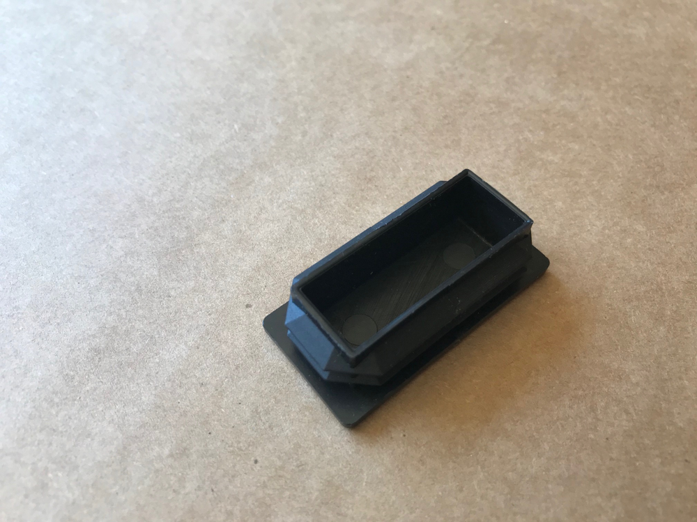 4 Pack - 1"x2" Tubing Plastic Plug End Cap Rectangular Rectangle 2x1 1x2 Black