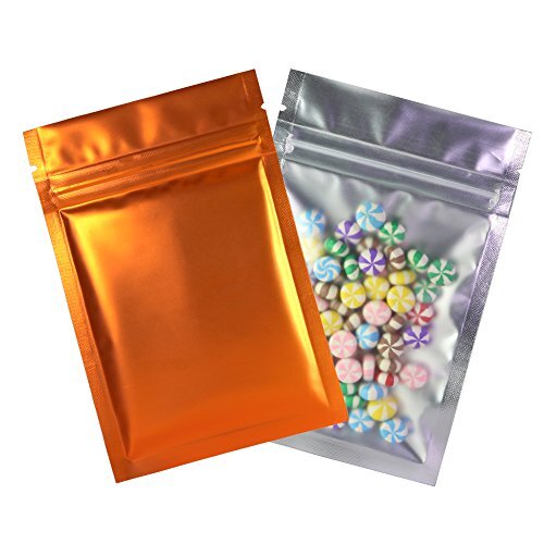 100 Assorted Translucent/Silver/Colored Flat Metallic | 1.5oz, Orange
