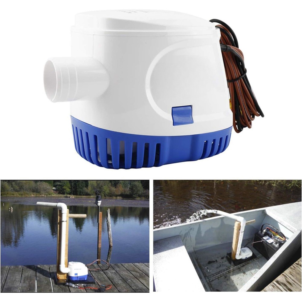 Automatic Boat Bilge Pump 1100GPH Auto Submersible Electric Water Pump Accessory