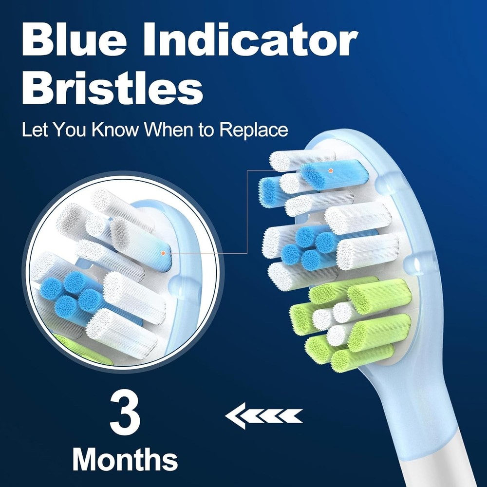 Advanced Sonicare Replacement Brush Heads - 8 Pack, Soft & Effective Cleaning