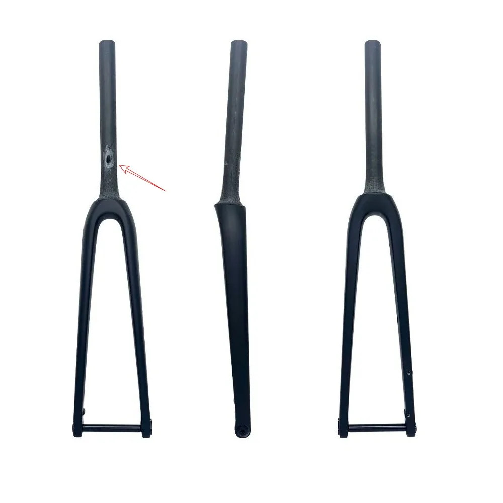 Carbon Fiber Bicycle Front Fork Thru-axle Rigid Fork with Full Internal Cable
