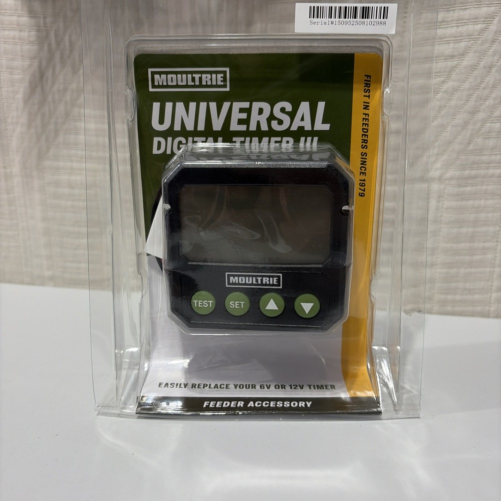 Moultrie Universal Digital Timer III Programmable Feeder Timer Black (MFA-15095)