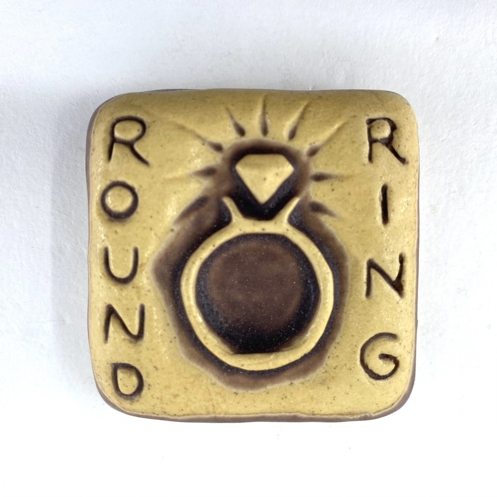 Round Ring 2x2" Ceramic Art Tile by Gretchen Kramp