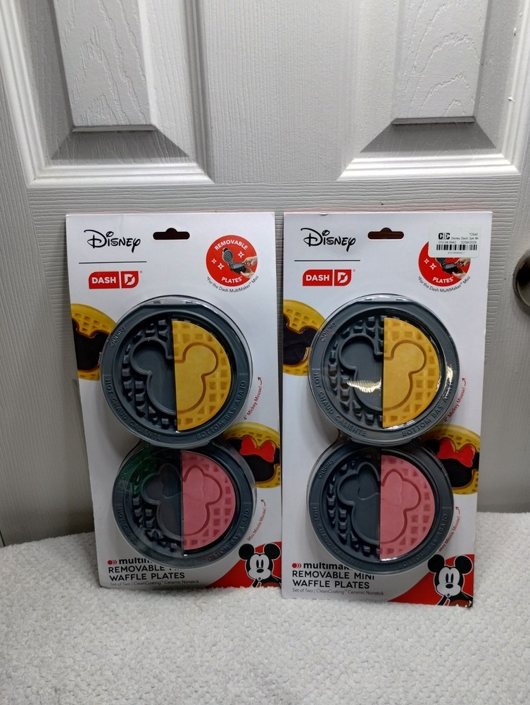 Disney Dash Mickey & Minnie Mouse Removable Waffle Plates MultiMaker System, 2ct