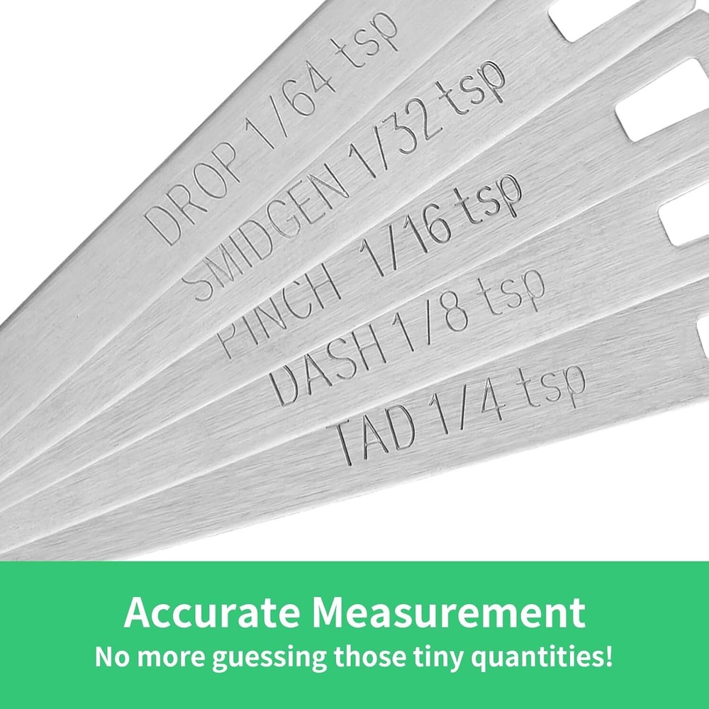 5PCS Small Measuring Spoons Set - Stainless Steel Tiny Measuring Spoons