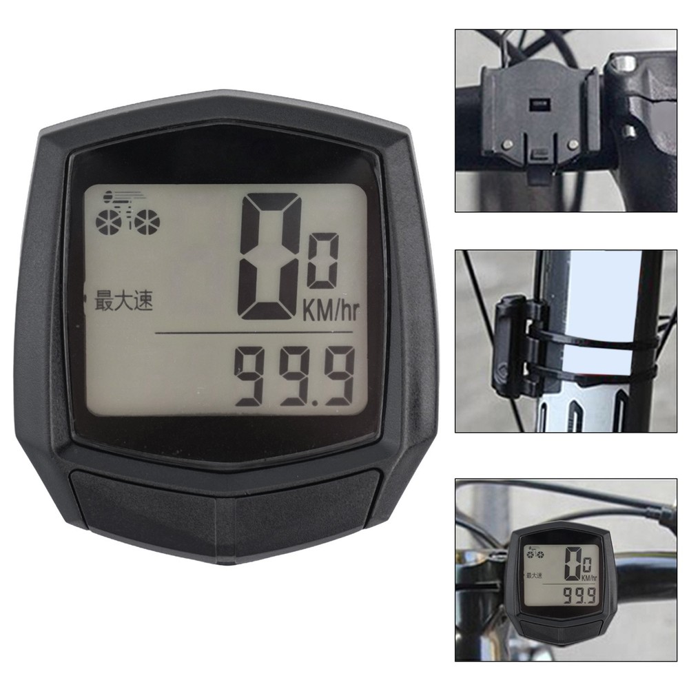 Compact and Practical Bicycle Odometer Speedometer Waterproof and Wired