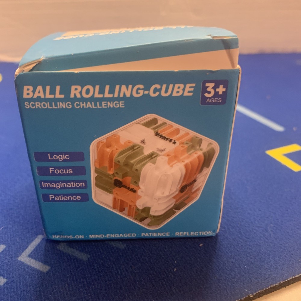 3D Maze Ball Rolling-Cube Scrolling Challenge Brain Teaser Puzzle.