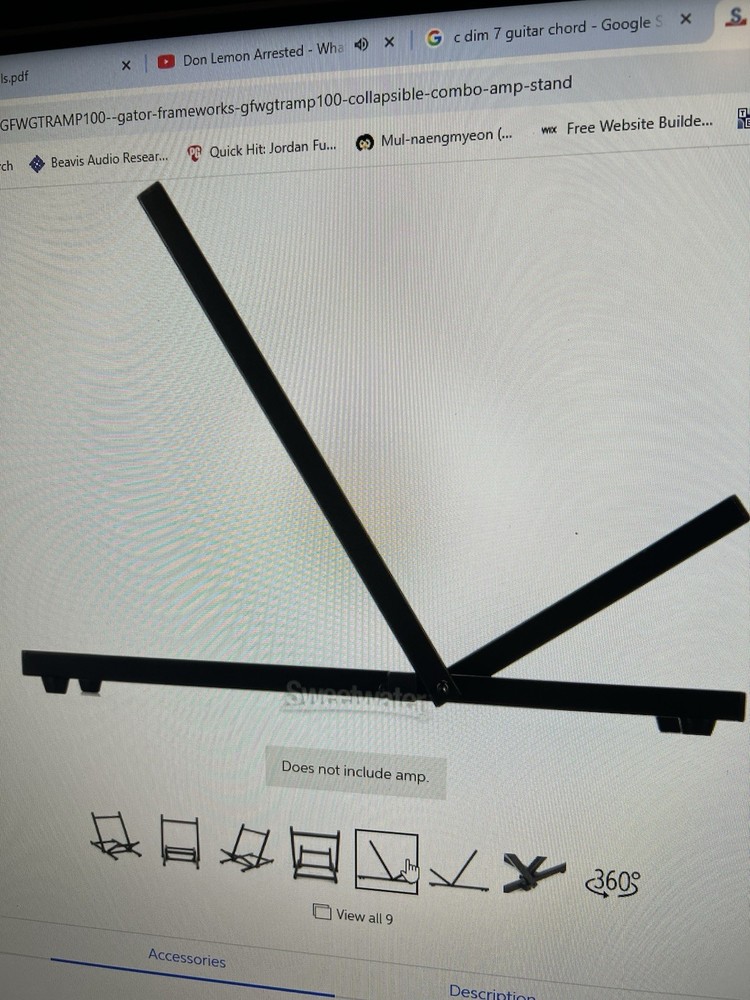 Gator Frameworks Collapsible Combo Amp Stand